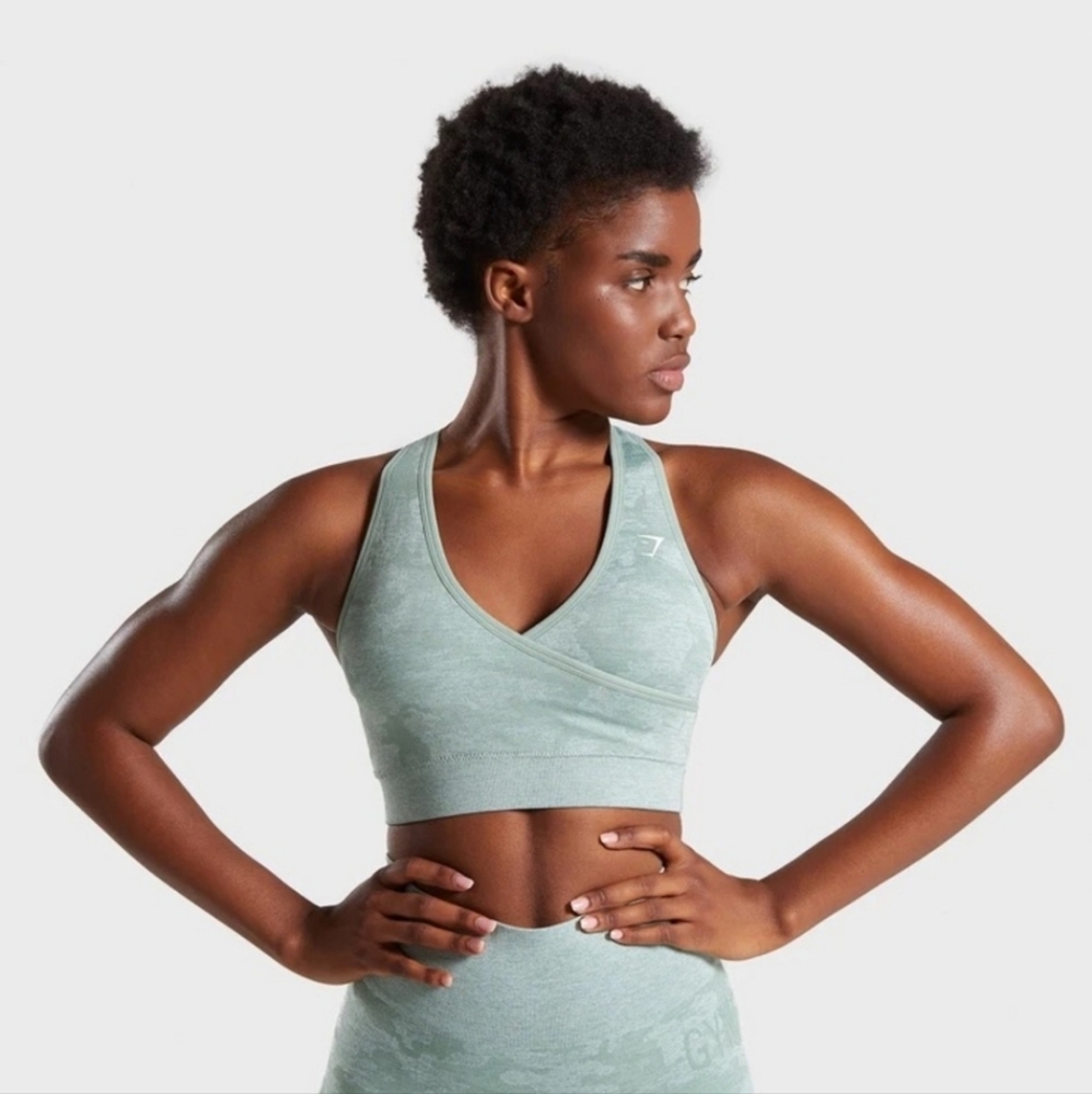 Gynshark camo seamless sports bra